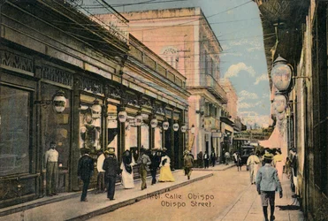 No. 61. Calle Obispo. Rue Obispo, La Havane, Cuba, vers 1910