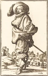 Homme noble avec plastron en fourrure