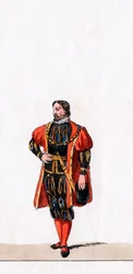Noble, costume pour la pièce de Shakespeare, Henry VIII, XIXe siècle