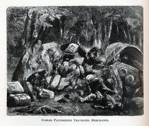 Nobles pillant des marchands itinérants, 1882