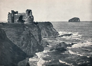 North Berwick - Château de Tantallon et le Bass Rock, 1895