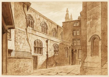 Côté nord de la chapelle Guildhall, Londres, 1886