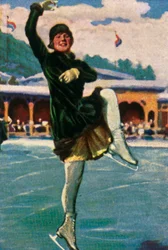 La patineuse artistique norvégienne et star de cinéma Sonja Henie, 1928