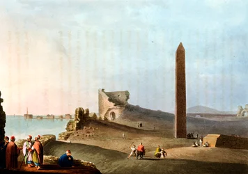 Obélisques à Alexandrie appelés Aiguilles de Cléopâtre, 1802