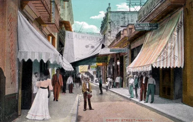 Rue Obispo, La Havane, Cuba, début du 20e siècle
