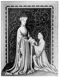 Occleve le poète et le roi Henri V, vers 1410, 1910