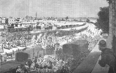 Occupation de Zagazig, après la bataille de Tel-El-Kebir, vers 1882