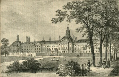 Ancien hôpital de Bethléem, Moorfields vers 1750, vers 1872