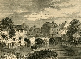 Vieux pont Bow, vers 1876