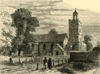 Ancienne église de Camberwell en 1750, vers 1878