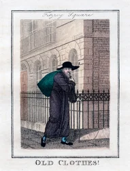 Vieux vêtements!, Fitzroy Square, Londres