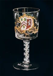 Ancien gobelet en verre anglais, vers 1775
