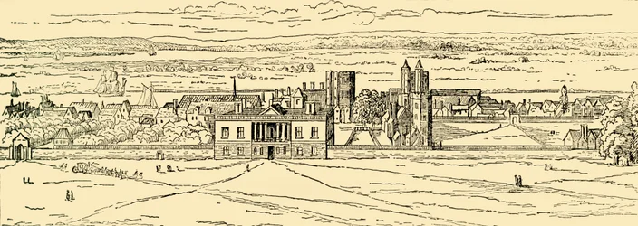 Ancienne vue du palais de Greenwich (après Hollar)