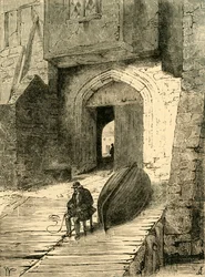 Vieil escalier de Whitehall, vers 1878