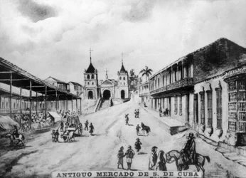 Ancien marché de Santiago de Cuba, 19e siècle, années 1920