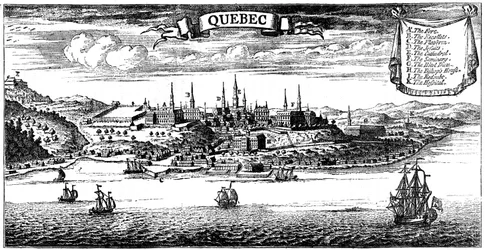 Ancienne vue de Québec, 1730 vers 1880
