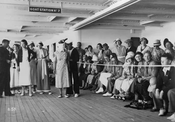 À bord du RMS Atlantis, vers 1929-1939