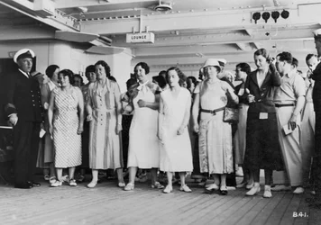 À bord du RMS Atlantis, vers 1929-1939