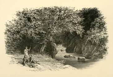 Sur le Dargle, vers 1890