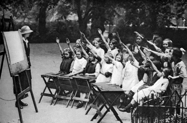 Classe en plein air à Lincoln