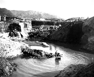 Mine à ciel ouvert, Corée, 1900
