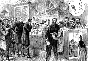 Ouverture de la ligne téléphonique anglo-française, 1891