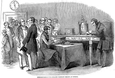 Ouverture de la liaison télégraphique Londres-Paris, 1852