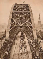Inauguration du nouveau pont de Tyne par le roi George V, Newcastle-upon-Tyne, 10 octobre 1928