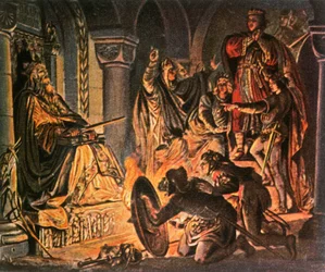 Otto III visite la tombe de Charlemagne
