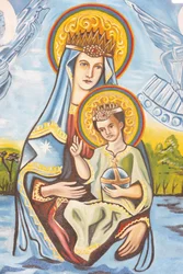 Fresque de Notre-Dame du Togo, Togoville, Togo