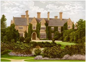 Oxley Manor, Staffordshire, maison de la famille Staveley-Hill, c1880