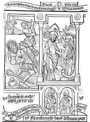 Page de la Biblia Pauperum (Bible des pauvres), 15e siècle