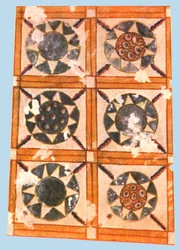 Décoration de plafond peint dans la crypte Stasovsky, Bosphore cimmérien, Kertch, 1928