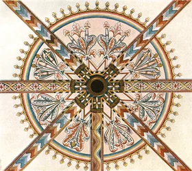 Décoration peinte dans la Cathédrale, Limburg an der Lahn, Allemagne, 1928