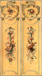 Décoration peinte dans le Nouveau Palais, Potsdam, Allemagne, 1928