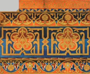 Plafond en bois peint dans la cathédrale de Messine, Sicile, Italie