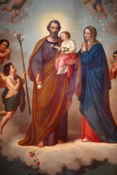 Peinture dans le Santuario di Maria Ausiliatrice, Valdocco, Turin, Italie