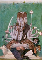 Peinture du dieu Shiva avec attributs