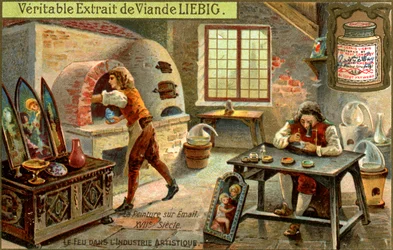 Peinture avec des émaux au 17ème siècle, vers 1900