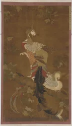 Paire de phénix sur un arbre de Paulownia, dynastie Ming, 16ème siècle