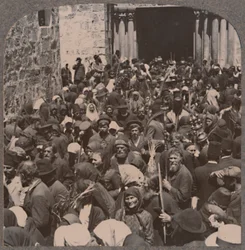Procession des Rameaux quittant l