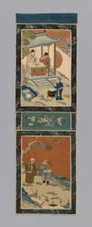 Panneau pour un écran, Chine, dynastie Qing 1644-1911, 1875-1900