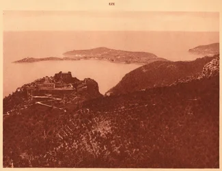 Panorama et Cap Ferrat vus de la Grande Corniche, Èze, 1930