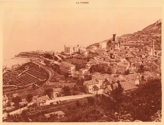Panorama et vue de la Turbie, Monaco, 1930