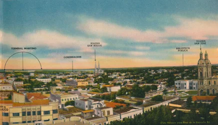 Panorama du secteur central de Barranquilla, années 1940