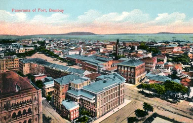 Panorama du fort, Bombay, Inde, début du 20ème siècle