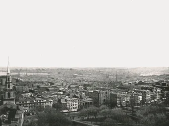 Panorama de la ville de Boston, USA, 1895