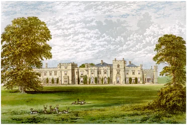 Panshanger Park, Hertfordshire, maison du comte Cowper, vers 1880