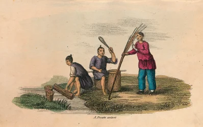 Fabrication de papier en Chine, AD 105, c1850