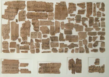 Fragments de papyrus, copte, 7ème siècle